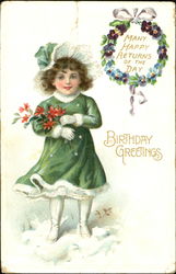 Many Happy Returns Of The Day Birthday Greetings Postcard