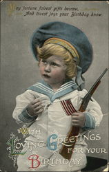 With Loving Greetings For Your Birthday Postcard
