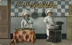 You Can Spend My Roll Postcard