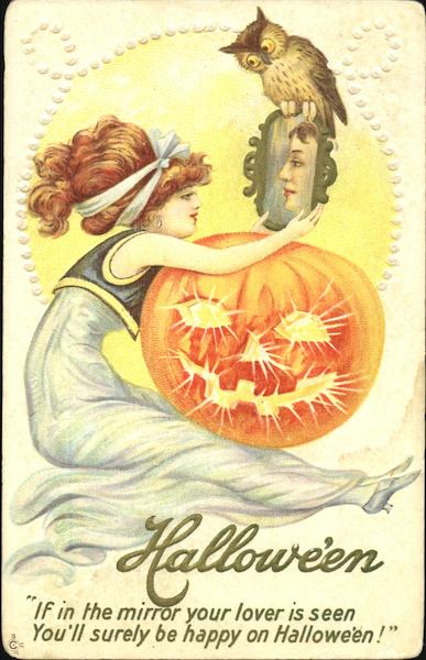 Series 216-B Pretty Woman Mirror JOL Owl Halloween
