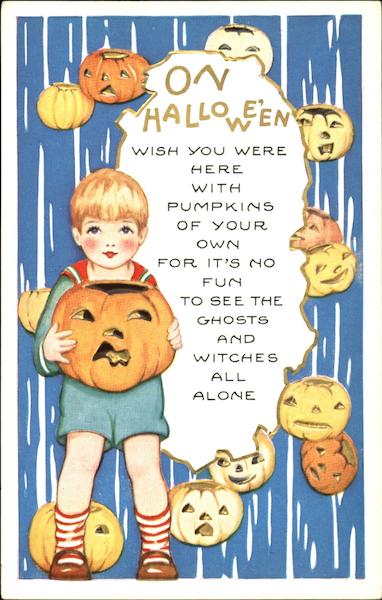 Boy with JOL Halloween