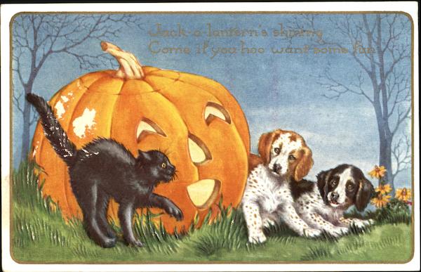 JOL Cat Puppies Halloween