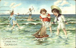 Greetings From The Seaside Postcard
