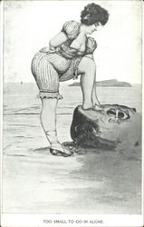 Too Small To Go In Alone Postcard