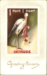 I Hop I Don't Intrude Postcard