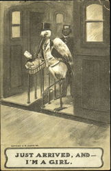 Just Arrived And I'M A Girl Postcard