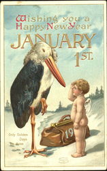 Wishing You A Happy New Year January 1St Babies Postcard Postcard