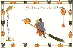 A Halloween Greeting Series 9076 Postcard Postcard