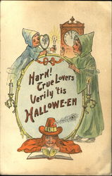 Mirror True Lovers Verily Halloween Postcard