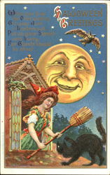 Series 116 Halloween Greetings Postcard