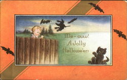 Me-Ouw! A Jolly Halloween Postcard Postcard