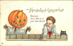 Series 339-C Children Halloween Greetings Postcard