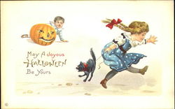 Series 339-D Children May A Joyous Halloween Be Yours Postcard