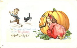 Series 339-F Children A Message Of Good Luck Postcard