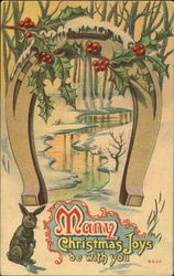 Many Christmas Joys Be With You Postcard