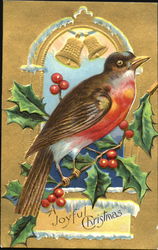 A Joyful Christmas Bird Postcard