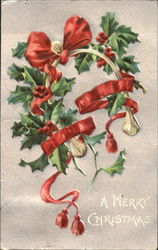 A Merry Christmas Wishbone Postcard Postcard