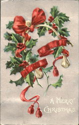 A Merry Christmas Wishbone Postcard