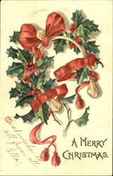 A Merry Christmas Wishbone Postcard