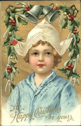 A Merry Christmas Dutch Child Children Postcard Postcard
