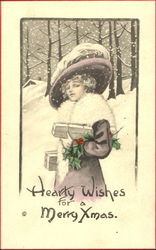 A Happy Christmas By Yours Postcard