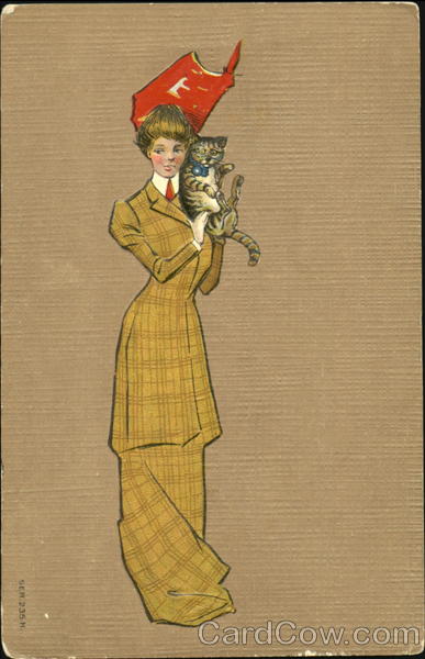 Lady with a cat Cats