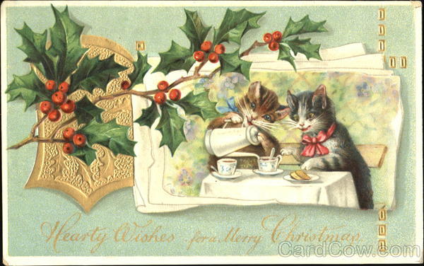 Hearty Wishes For A Merry Christmas Cats
