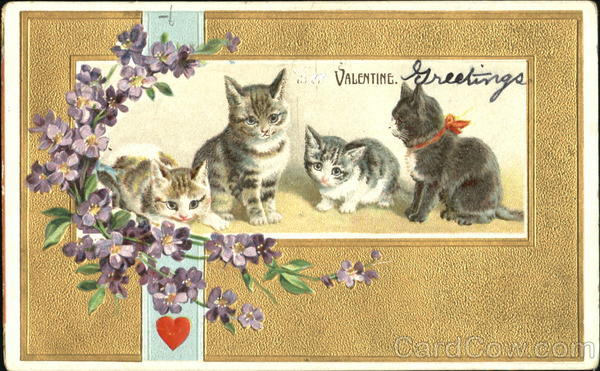 Valentine Greetings Cats