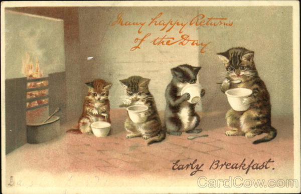 Early Breakfast - Kittens Cats