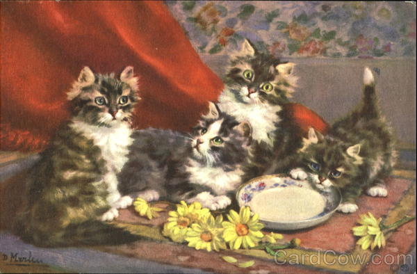 Kittens with Saucer Cats