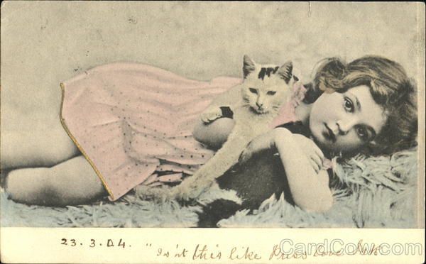 Girl with Cats