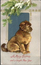 A Merry Christmas And A Bright New Year Postcard