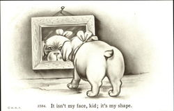 It Isn't My Face Kid It's My Shape Postcard
