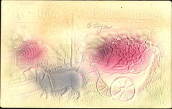 Dog pulling baby carriage Postcard