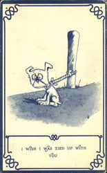 I Wish I Was Tied Up With You Postcard