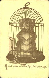 A Bird Inside Is Better Than Two In A Cage Postcard