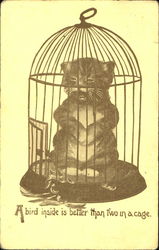 A Bird Inside Is Better Than Two In A Cage Postcard