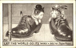 Kittens in Shoes Postcard