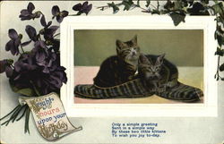 Bright Hours Upon Your Birthday Postcard