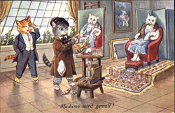 Madame Wird Gemalt! Postcard