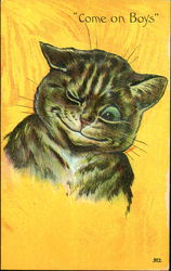Come On Boys Cats Postcard Postcard