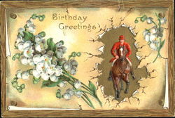 Birthday Greetings Horses Postcard Postcard