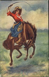 Lively Work - Cowgirl Postcard