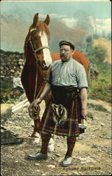 Highland Blacksmith Horses Postcard Postcard