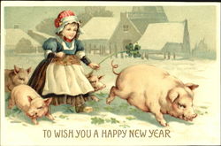 To Wish You A Happy New Year Postcard