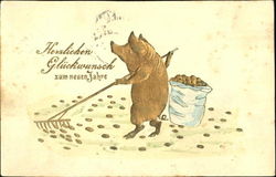 Herzlichen Gluckwunsch Zum Neuen Jahre Postcard