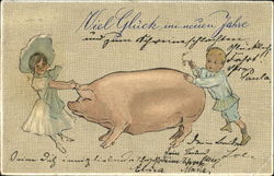 Viel Glück Im Neuen Jahre Postcard