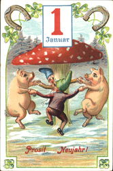Prosit Neujahr! Postcard