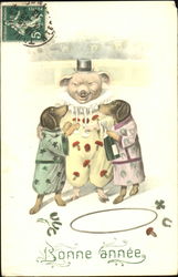 Bonne Annee Postcard