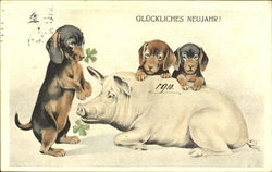 Glockliches Neujahr! Postcard
